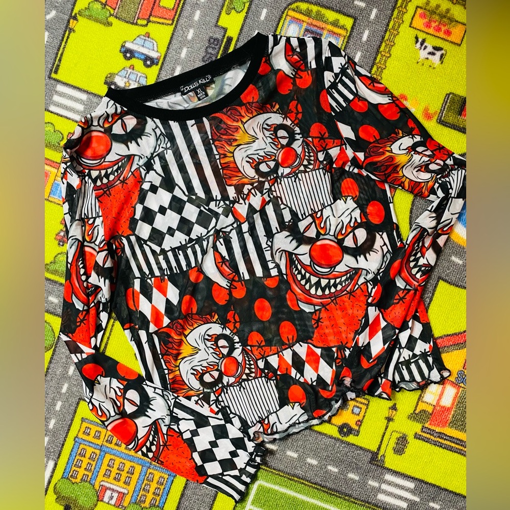 Dollskill clown mesh top